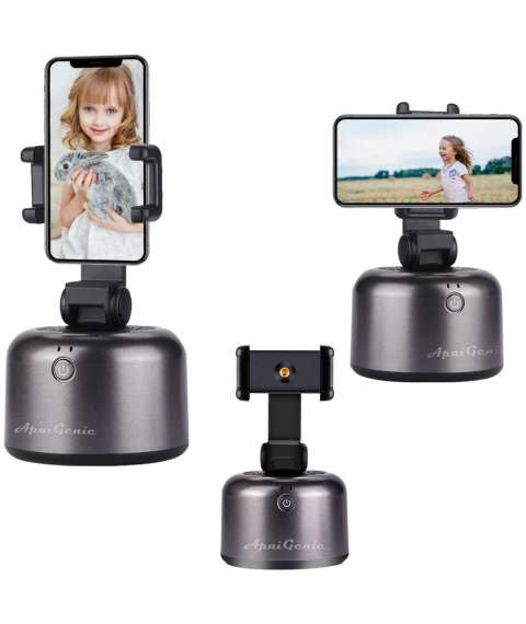 Apai Genie ii - Auto Tracking Smartphone Holder -Smart Selfie Stick 360° Rotation for Live Stream, Videos and Photos
