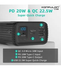 Power Bank Konfulon 50000mAh A24Q Quick Charge 22.5W
