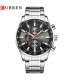 CURREN Wristwatch with Stainless Steel Band Fashion Quartz Clock Chronograph Luminous pointers Unique Sports Watches