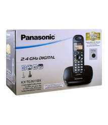 Panasonic KX-TG3611BX Digital Cordless Landline Phone (Black)