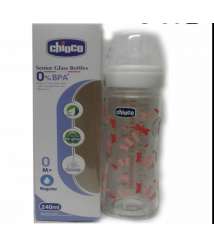 240  Well-Being Glass Bottle Regular Flow Silicone big CHICCO  