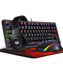 Redragon set includes keyboard, mouse, mouse pad and headphones