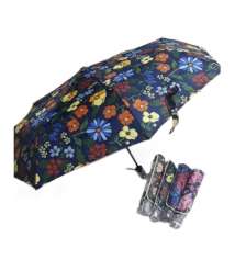 Automatic rain umbrella with flowers